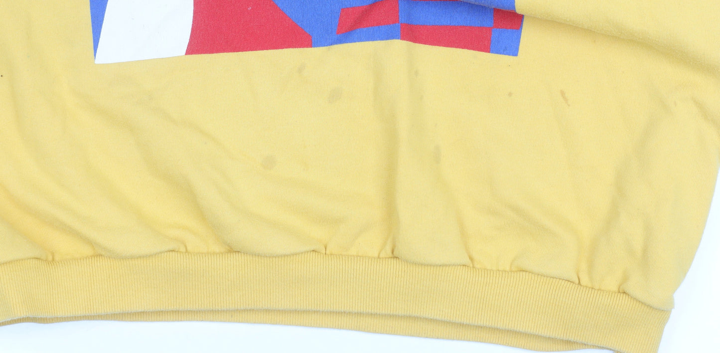 Womens UK Size M Zara Yellow Pullover Sweatshirt