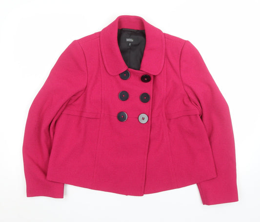 Womens UK Size 14 Marks and Spencer Petites Pink Blazer