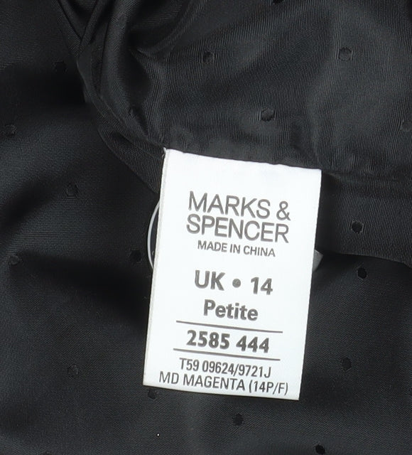 Womens UK Size 14 Marks and Spencer Petites Pink Blazer