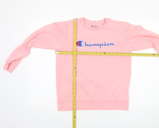 Womens UK Size L Champion Pink Pullover Sweatshirt