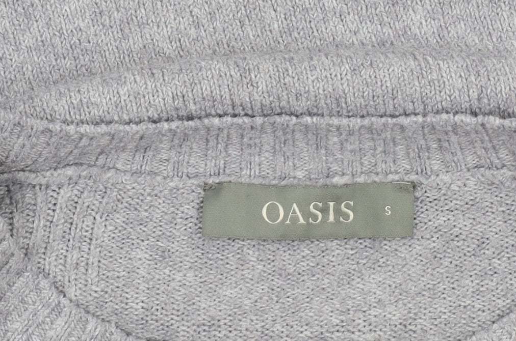 Womens UK Size S Oasis Grey Pullover Jumper