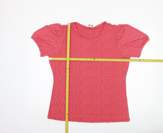 Womens UK Size 18 Capsule Red Basic T-Shirt