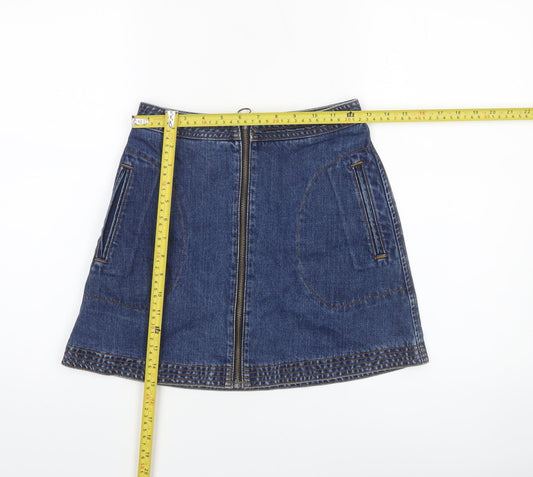 Womens UK Size XS Cooperative A-Line Denim Skirt