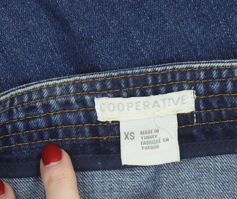 Womens UK Size XS Cooperative A-Line Denim Skirt