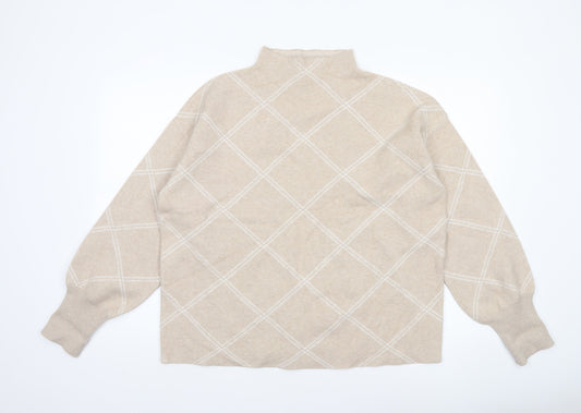 Womens UK Size XL Tahari Beige Pullover Jumper