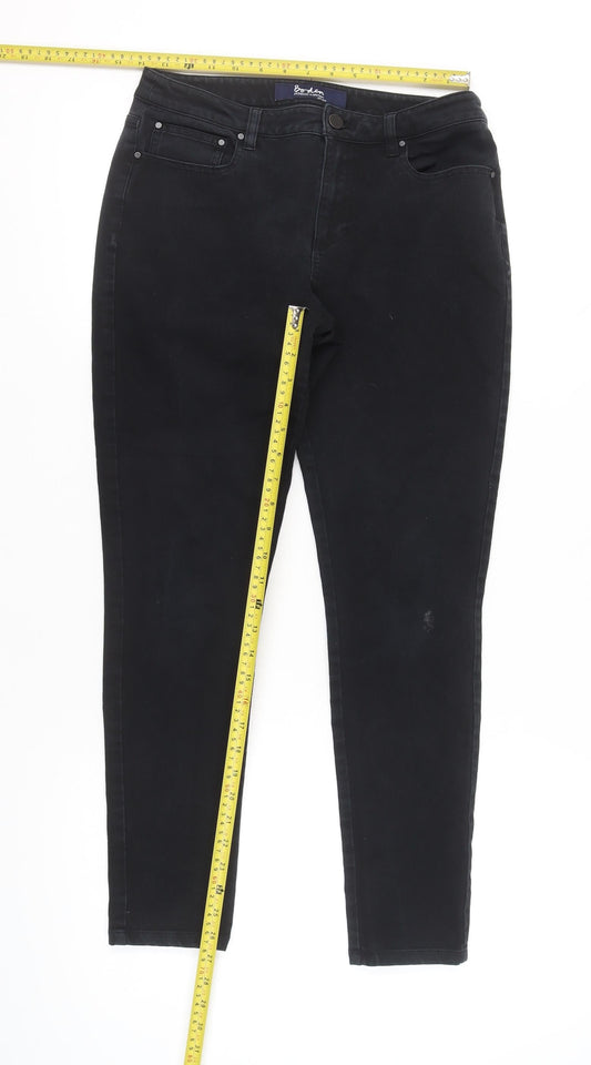 Womens UK Size 10 Boden Slim Fit Skinny Black Jeans