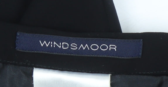 Womens UK Size 16 Windsmoor Regular Fit Dress Pants Black Trousers
