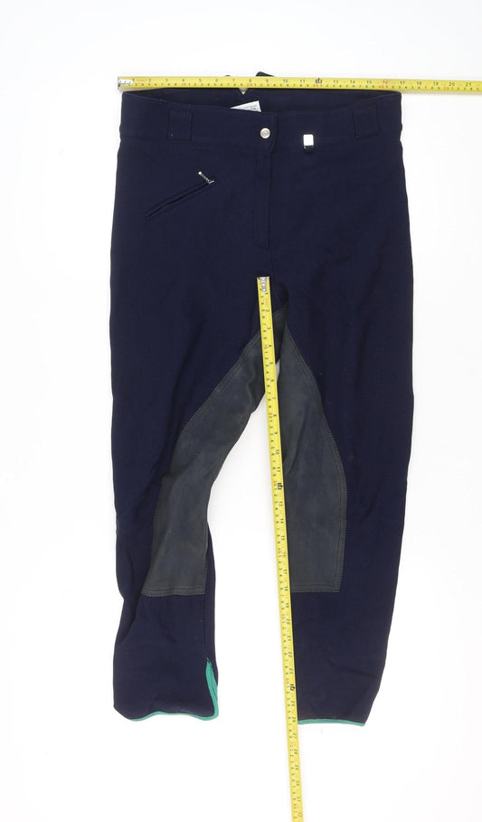 Mens UK Size 36 Cavallo Slim Fit Riding Blue Trousers