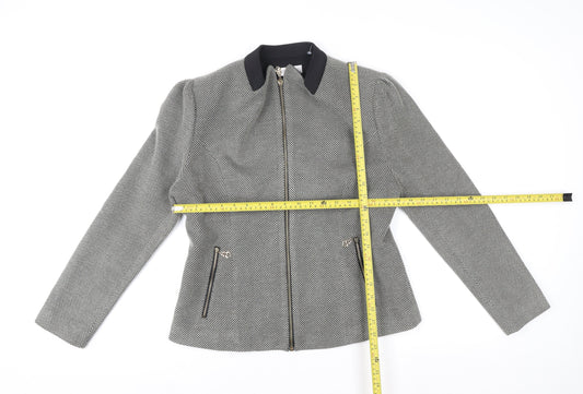 Womens UK Size 16 Chianti Grey Bomber Jacket