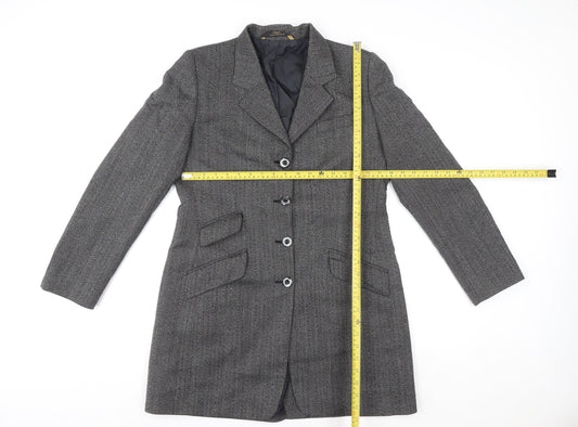 Marks and Spencer Womens Grey Wool Single Breasted Blazer UK 14