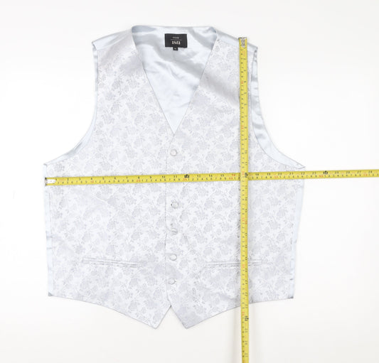 Mens UK Size XL Moss 1851 Silver Waistcoat