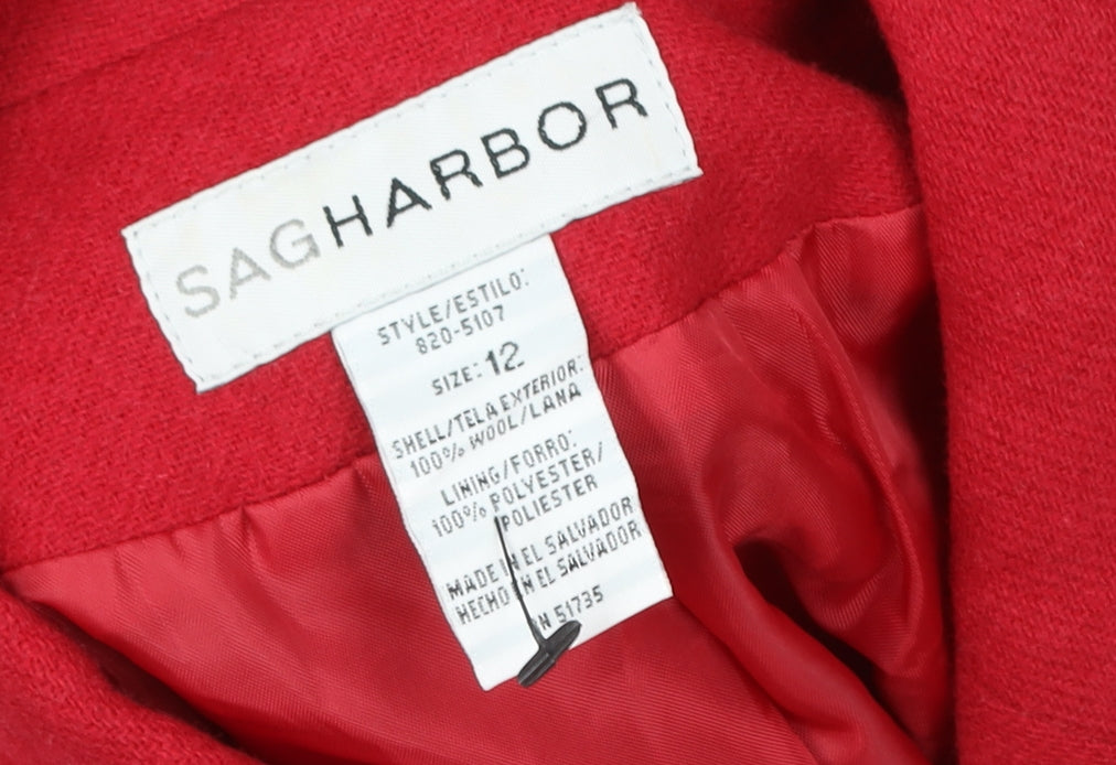 Womens UK Size 12 Sag Harbor Regular Red Blazer