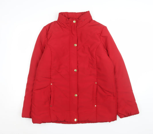 Womens UK Size 14 Isle Essentials Red Puffer Jacket
