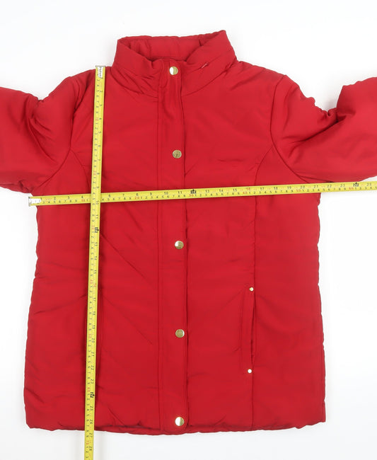 Womens UK Size 14 Isle Essentials Red Puffer Jacket