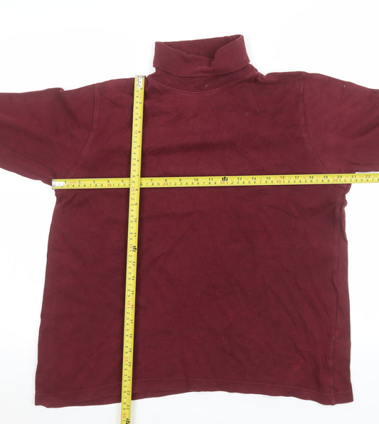 Womens UK Size 14 Debenhams Red Basic T-Shirt