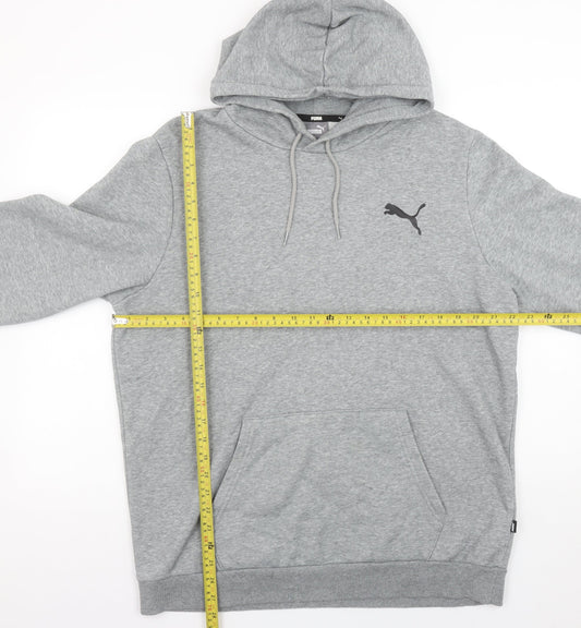 Mens UK Size L PUMA Grey Pullover Hoodie