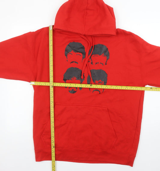 Mens UK Size L Club Classic Red Pullover Hoodie