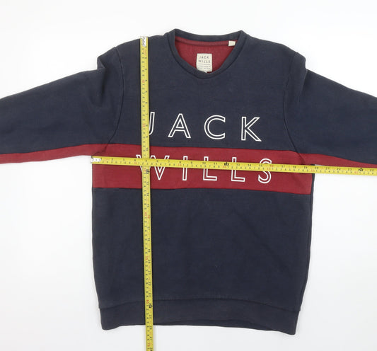Mens UK Size M Jack Wills Blue Pullover Sweatshirt