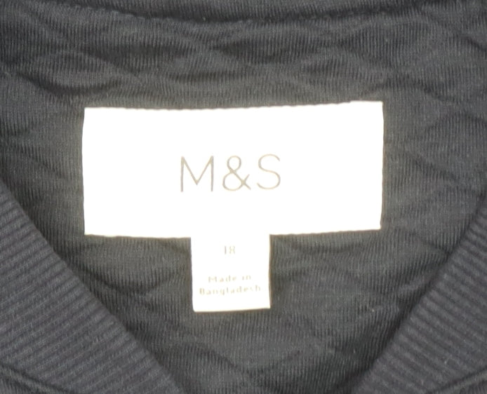 Womens UK Size 18 Marks and Spencer Blue Cardigan Sweatshirt