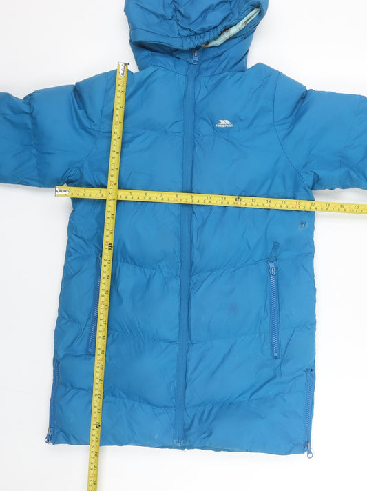 Girls UK Size 7-8 Years Trespass Blue Puffer Jacket