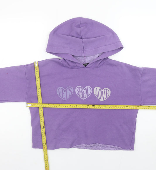 Girls UK Size 12-13 Years 915 Purple Pullover Hoodie