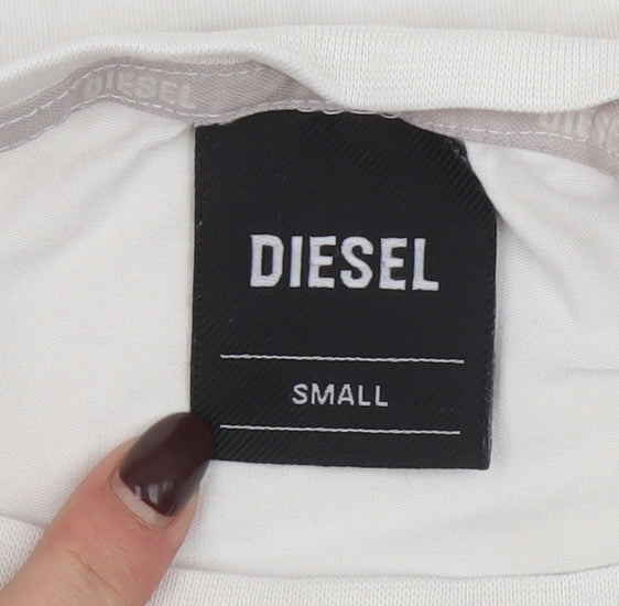 Mens UK Size S Diesel Beige T-Shirt