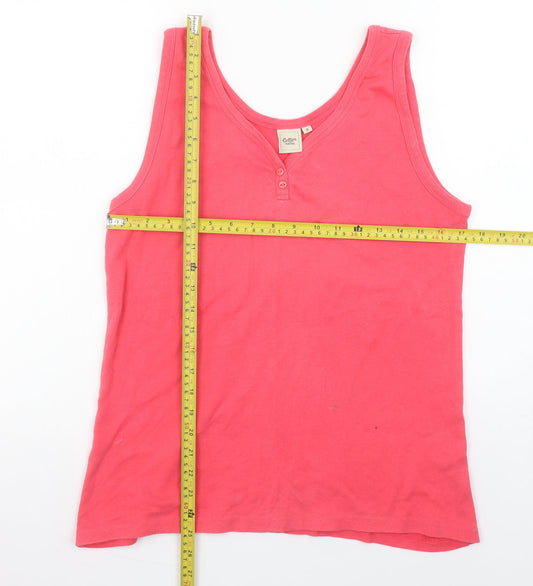 Womens UK Size 18 Cotton Traders Pink Basic Tank