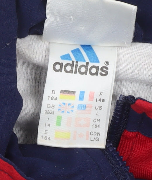 Boys UK Size 14 Years adidas Blue Track Jacket