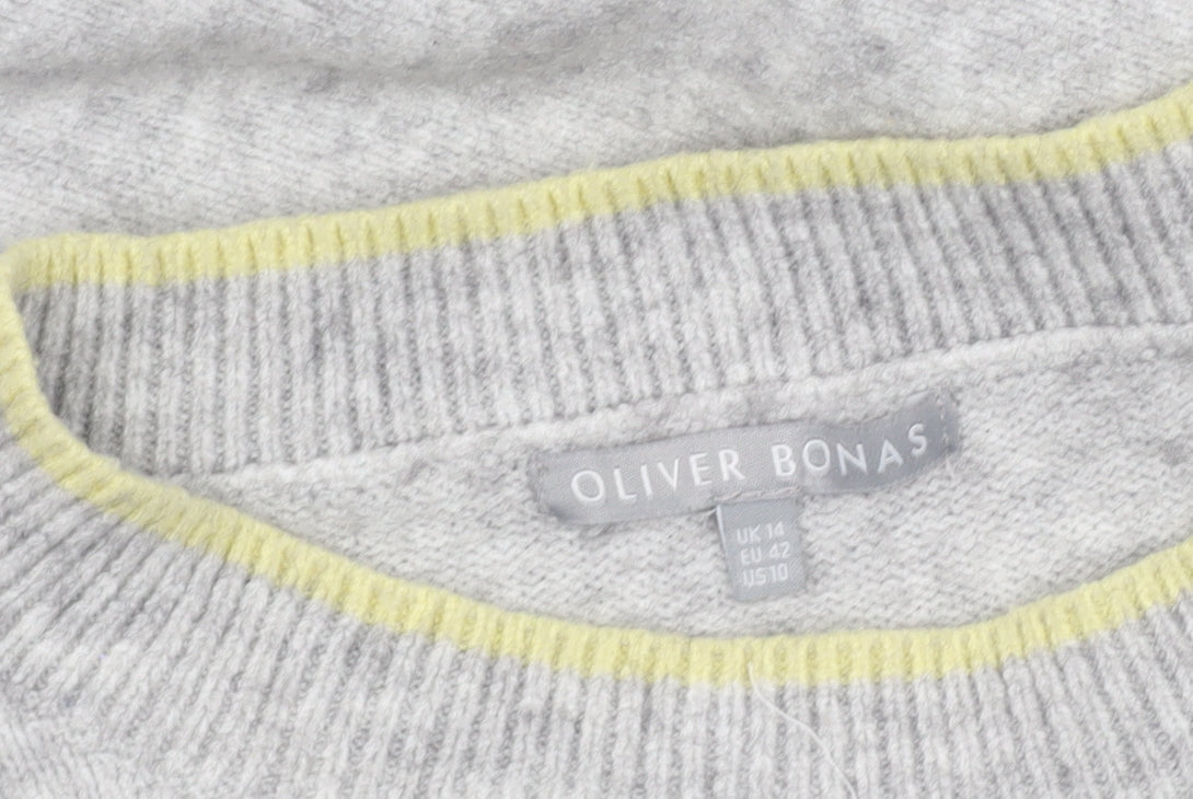 Womens UK Size 14 Oliver Bonas Grey Pullover Jumper
