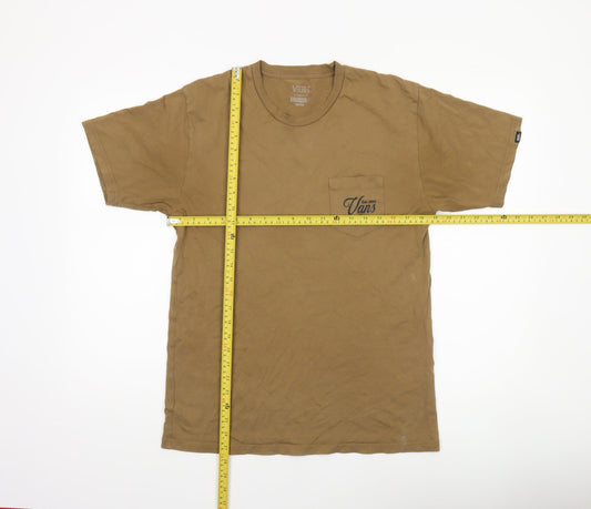 Mens UK Size M VANS Brown T-Shirt