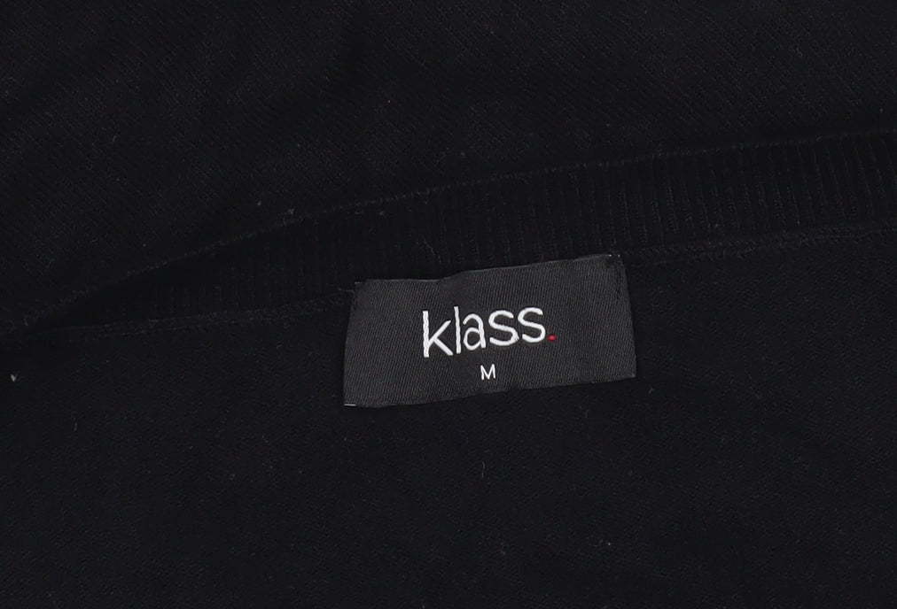 Womens UK Size M Klass Black Cardigan Jumper