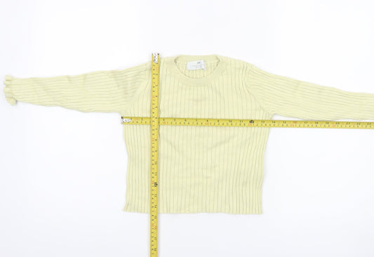 Girls UK Size 2-4 Years H&M Yellow Pullover Jumper