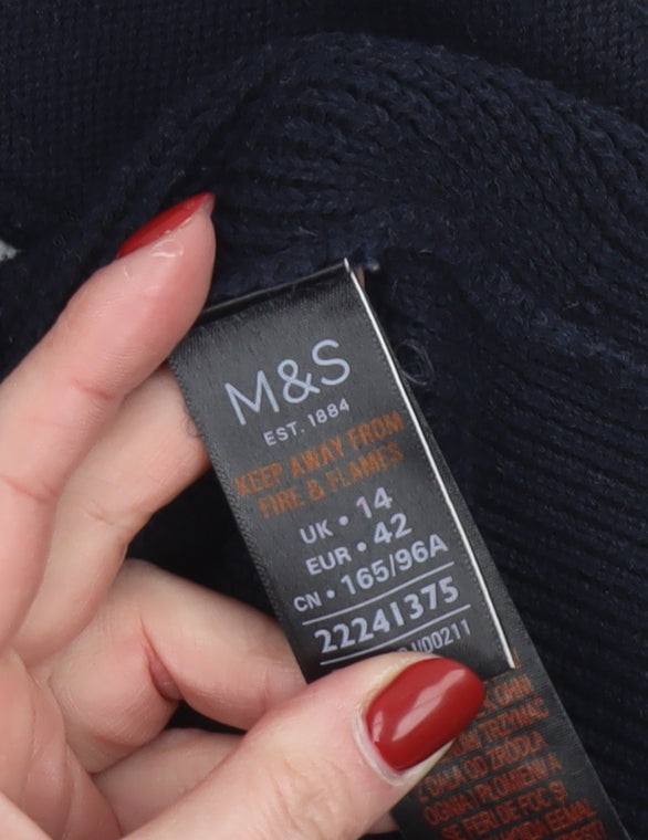 Womens UK Size 14 Marks and Spencer Black Pullover Jumper