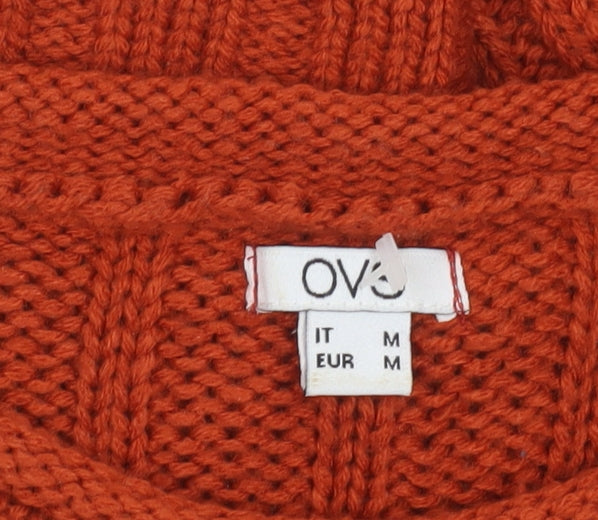 Womens UK Size 12 OVS Orange Pullover Jumper