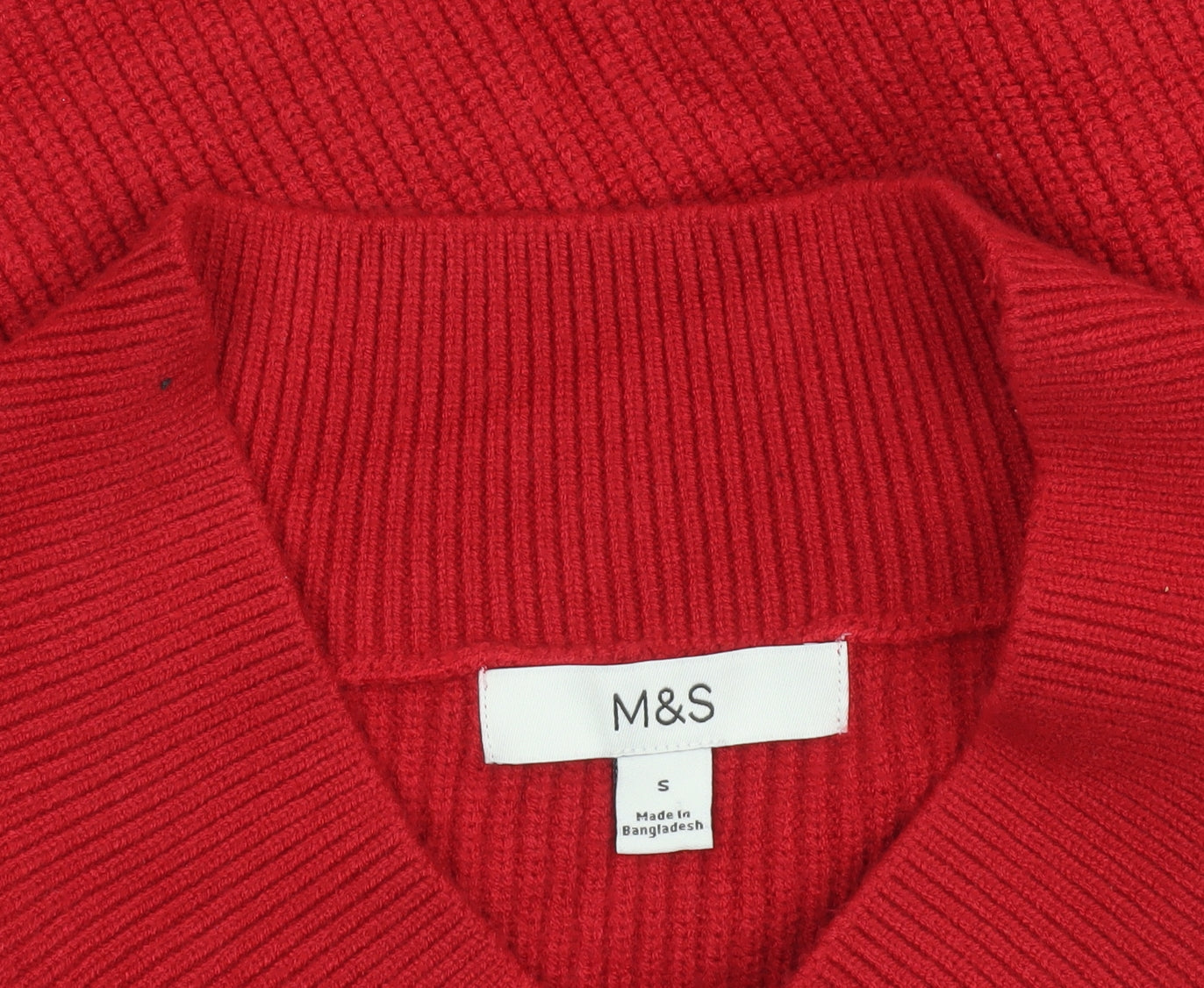 Womens UK Size S Marks and Spencer Red Pullover Jumper