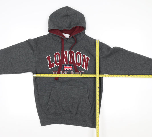 Mens UK Size XS Zone One Grey Pullover Hoodie