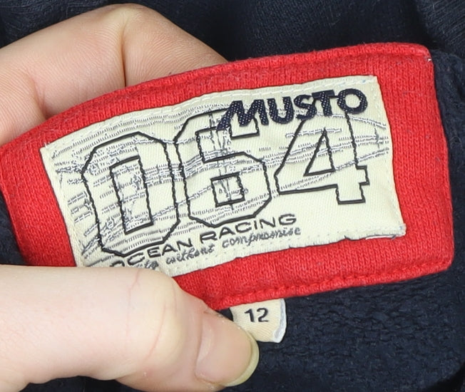 Womens UK Size 12 MUSTO Blue Pullover Hoodie
