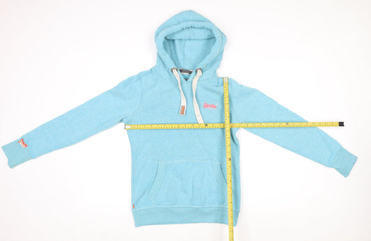Womens UK Size S Superdry Blue Pullover Hoodie