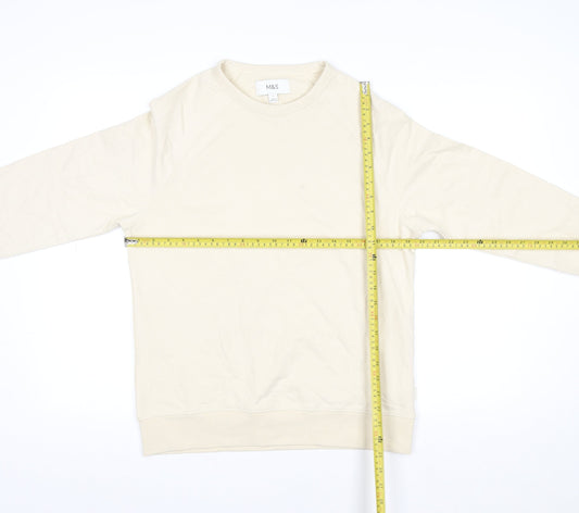 Womens UK Size S Marks and Spencer Beige Pullover Sweatshirt