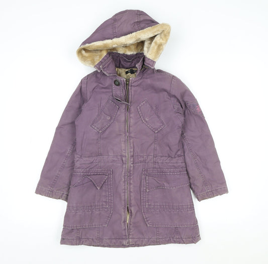 Teens UK Size 6 DKNY Purple Parka Coat