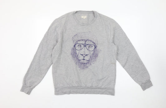 Womens UK Size M Woop Grey Pullover Sweatshirt