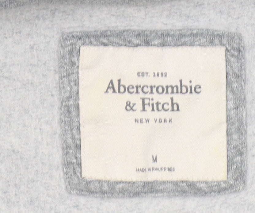 Womens UK Size M Abercrombie & Fitch Grey Full Zip Hoodie
