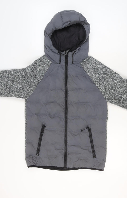 Mens UK Size XS Superdry Grey Puffer Jacket