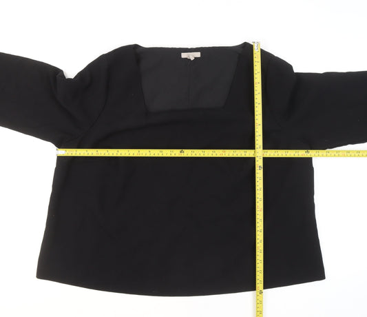 Womens UK Size XXL H&M Black Basic Blouse