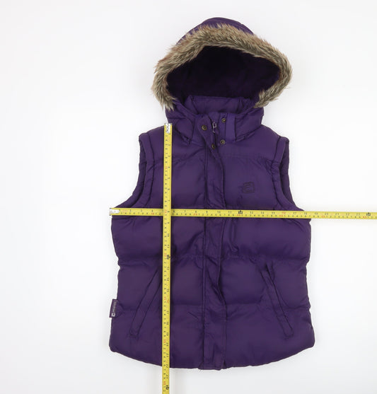 Womens UK Size 8 Mountain Essentials Purple Puffer Jacket