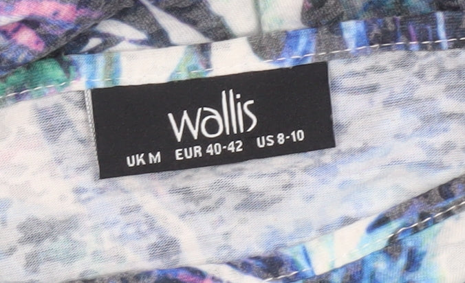 Womens UK Size M Wallis Multicoloured Cropped T-Shirt