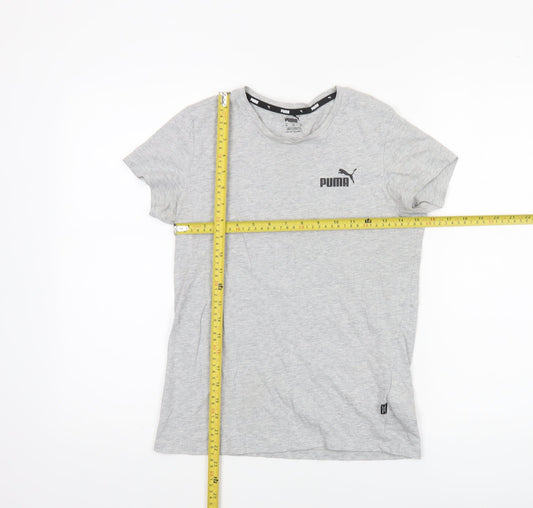 Womens UK Size XS PUMA Grey Basic T-Shirt