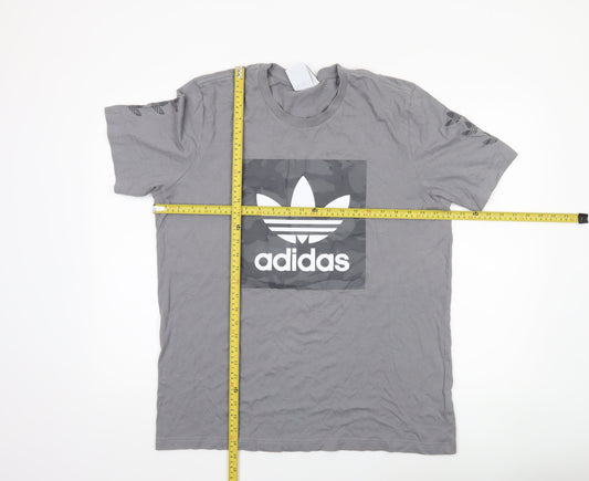 Mens UK Size L adidas Grey T-Shirt