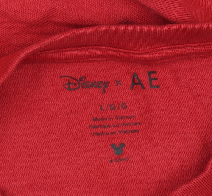 Mens UK Size L American Eagle Red T-Shirt