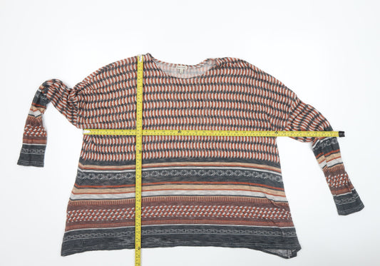 Womens UK Size 10 River Island Multicoloured Tunic T-Shirt